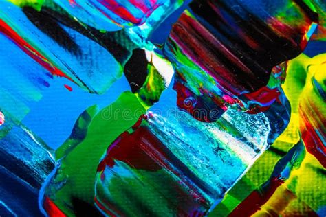 Oil Painting Abstraction Bright Colors Background Stock Image