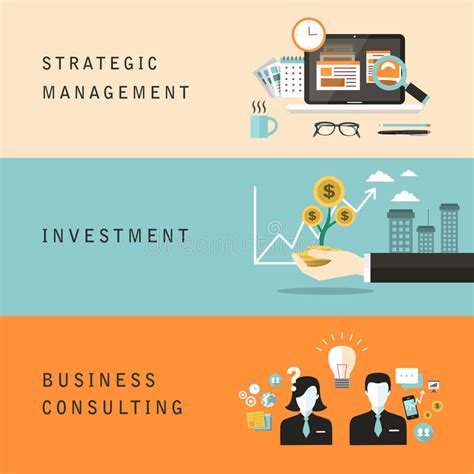 Flat Design For Business Concept Stock Vector Illustration Of