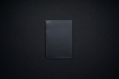Premium Photo Black Note Book Flat Lay And Top View With Copy Space
