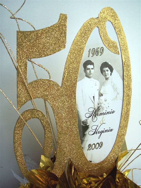 Golden Anniversary Centerpieces 50th Wedding Anniversary Decorations