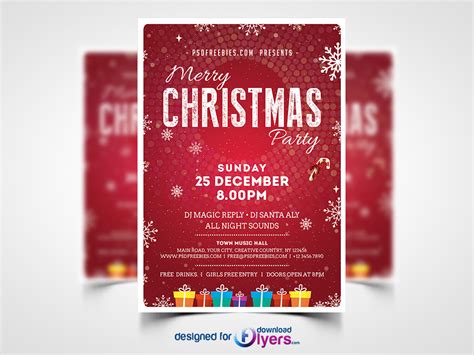 Christmas Invitation Flyer Template Psd Design Editable With Photoshop