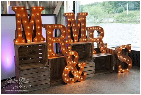 Fall in love with our unique birthday number candles from pishkadesigns.com. Mr & Mrs vintage light up letters by Brides little helper ...