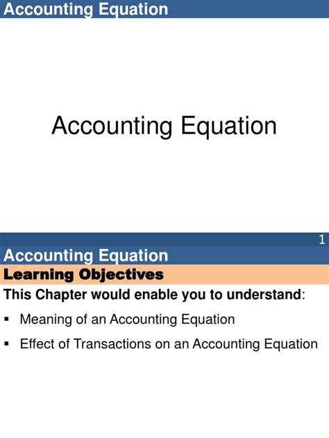 What this accounting equation includes: Accounting Equation 1 | Debits And Credits | Liability ...