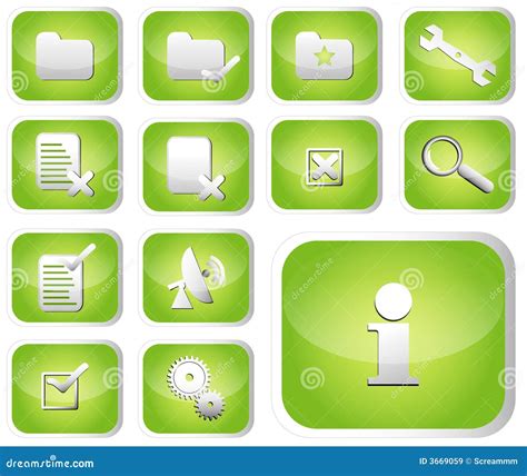 Glossary Icon Set Stock Vector Illustration Of Glass 3669059