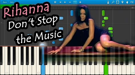 Rihanna Dont Stop The Music Piano Tutorial Synthesia Youtube