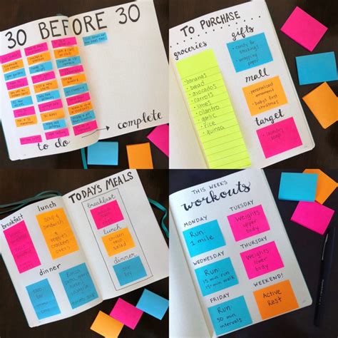 Ways To Use Sticky Notes In Your Bullet Journal Let S Live And Learn