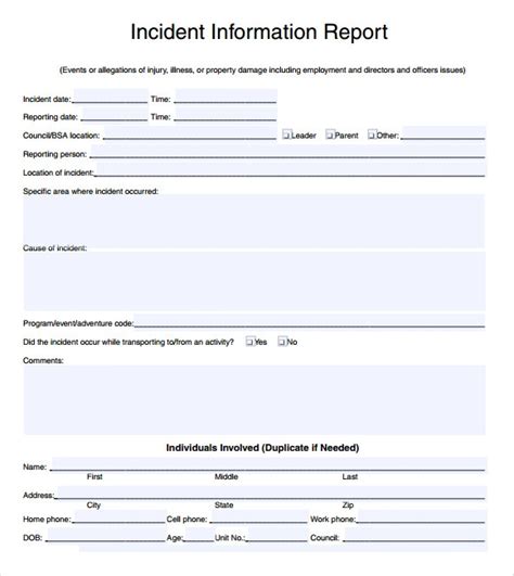 17+ Sample Incident Reports | Sample Templates