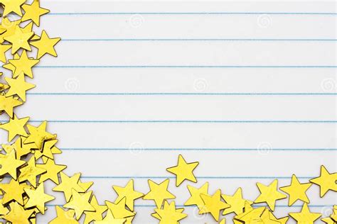 Gold Star Border Stock Photo Image Of Paper Loose Leaf 11155872