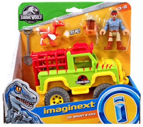 Jurassic World Imaginext Dr Grant 4x4 Figure Set Mattel Toywiz