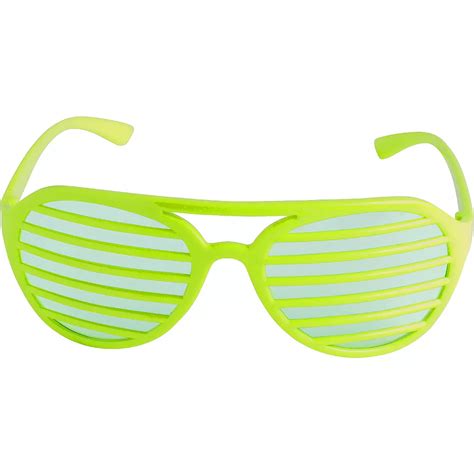 Neon Green Shutter Glasses 6in X 2in Party City Canada