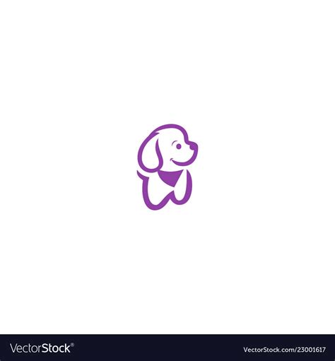 Dog Puppy Cute Logo Royalty Free Vector Image Vectorstock