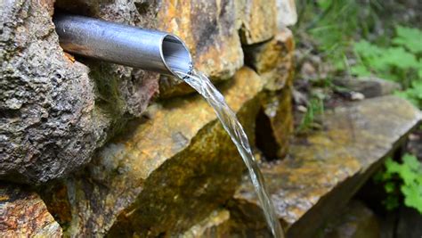 You can work out water flow through a pipe based on pressure using bernoulli's equation, whether you have known or unknown velocity. HD: Mineral Water Spring In Forest, Old Stone Ecological ...