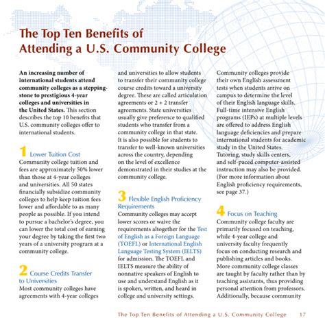 The Top Ten Benefits Of Attending A Us Community College