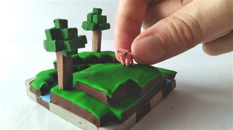 Making Minecraft Scenery With Polymer Clay Polymer Clay Tutorial