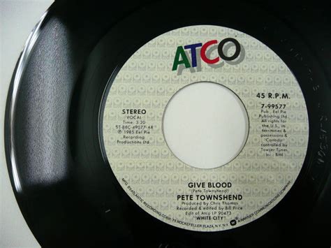 Pete Townshend Give Blood Ep キキミミレコード
