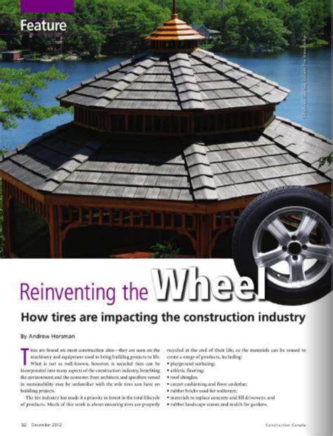 Reinventing The Wheel In Construction Canada Rethink Tires