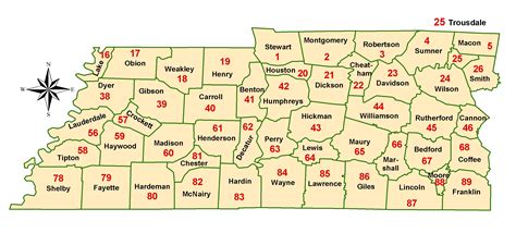 Map Of West Tn Counties World Map