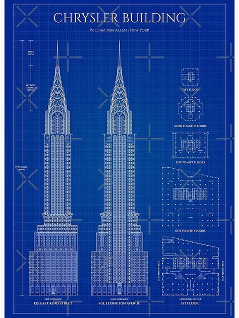 Empire State Building Blueprints Template