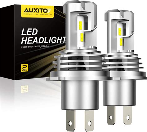 Auxito H4 9003 Led Headlight Bulbs 12000lm Per Set 6500k Xenon White