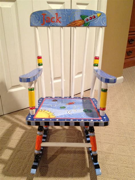 Items Similar To Hand Painted Childs Rocking Chair On Etsy