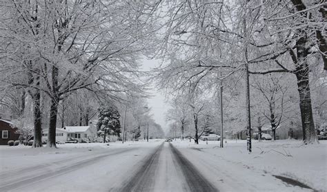 Ohio Snow Ashtabula Harbor Street Photograph By Valerie Collins Fine