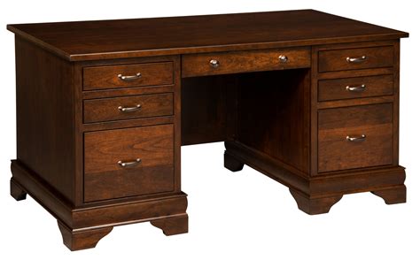 Fairfield Executive Desk Amish Solid Wood Desks Kvadro Furniture