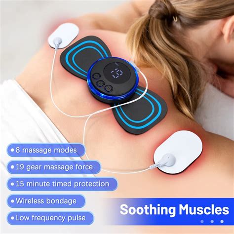 Neck Massager Lcd Display Ems Electric Cervical Massage Patch Low Frequency Pulse Muscle