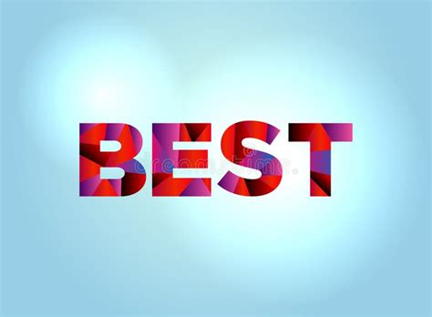 Best Concept Colorful Word Art Stock Vector Illustration Of