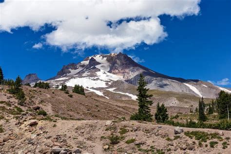 Scenic View Of Mt Hood Oregon In The Summer Stock Image Image Of