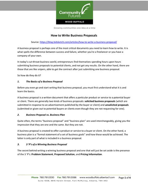 Business Proposal Letter Writing Templates At