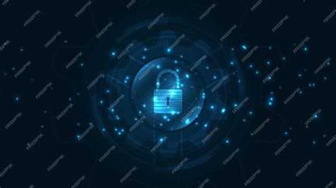 Premium Vector Padlock Security Cyber Digital Concept Abstract