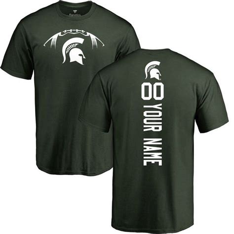 Michigan State Spartans Football Personalized Backer T Shirt Green