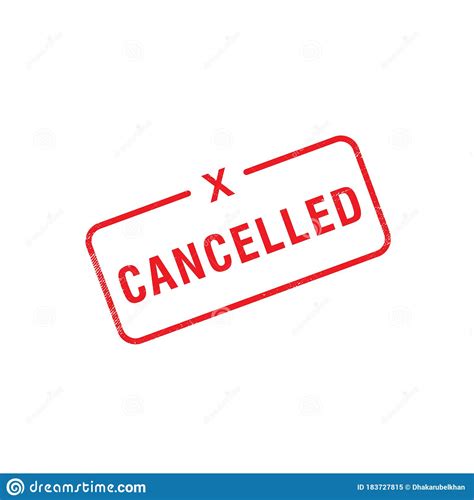 Cancelled Stamp. Cancelled Stamp Sign Stock Vector - Illustration of disagree, cartoon: 183727815