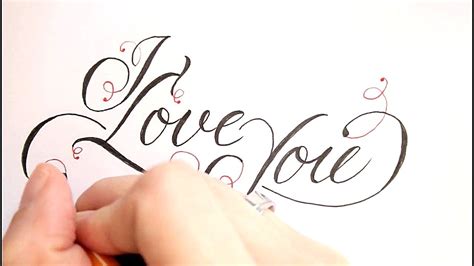 How To Write Cursive Fancy Letters I Love You Easy Version Youtube
