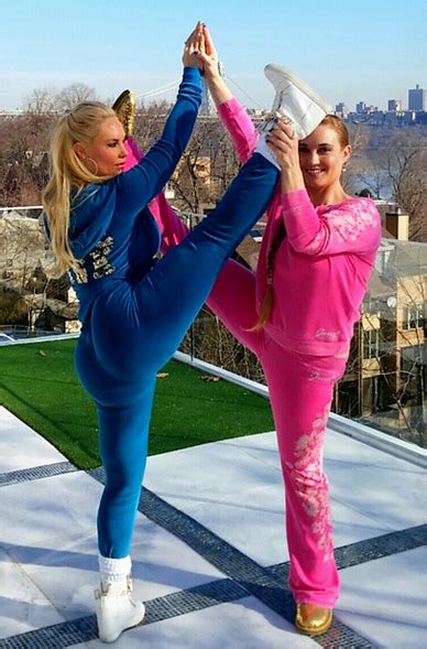 brighten up your day with this sexy yoga routine by coco austin and her coco sister in crime