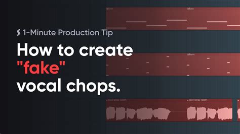 How To Create Fake Vocal Chops — 1 Minute Production Tip Youtube