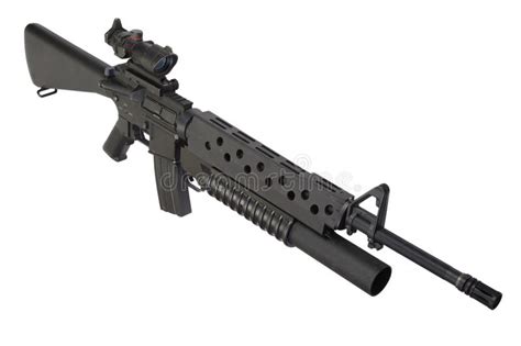 M16 Rifle With An M203 Grenade Launcher Stock Photo Image Of M16a4