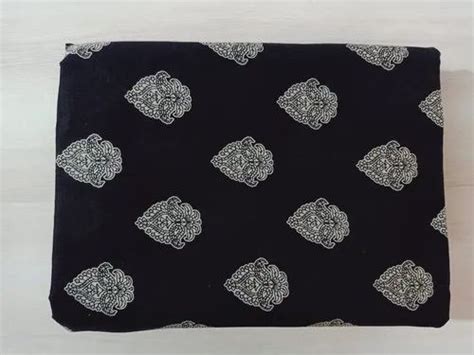 dvk handicraft black hand block cotton print fabric 50 100 at rs 120 meter in jaipur