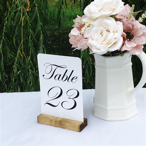 Table Number Holder Rustic Wedding Table Number Holders Set