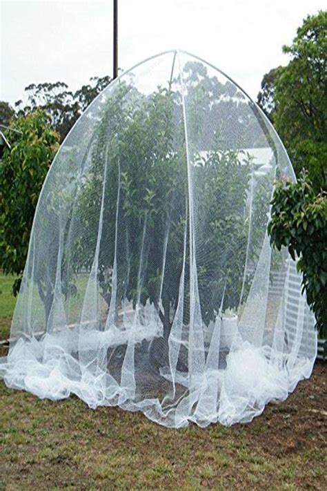 Using a frame keeps birds from pecking at fruit on the outside of the tree that would be against a netting that was draped over the canopy. Used as Car Protection, Also can protect fruit trees and ...