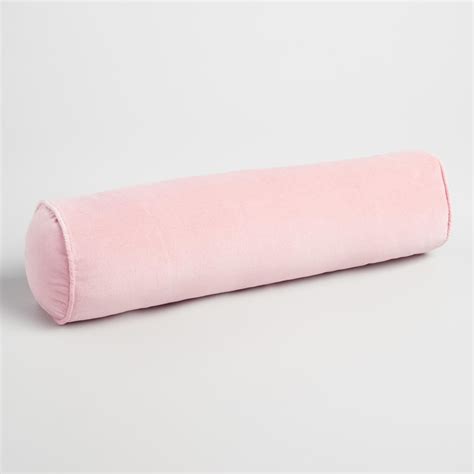Blush Velvet Bolster Pillow Pink By World Market Bolster Pillow