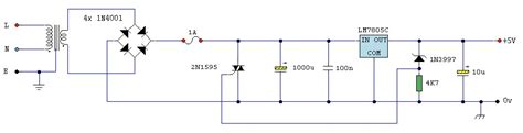 5v Regulated Power Supply With Overvoltage Protection Circuit Scheme