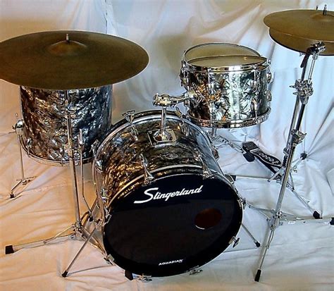 Slingerland Vintage Drum Kit 201216 1970 Black Diamond Reverb