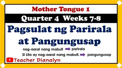Mother Tongue Quarter Week Pagsulat Ng Talata Panghalip Panao My Xxx