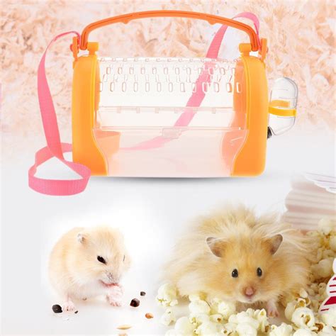 Yunt Hamster Carrier With Strap Portable Take Travel Outdoor Cage Box