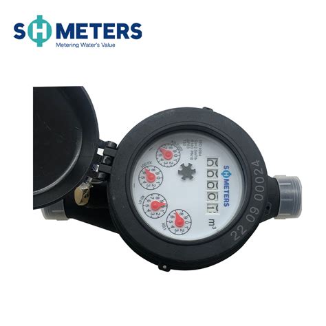 Dn15 Dn50 Reed Switch Multi Jet Black Color Plastic Body Water Meter