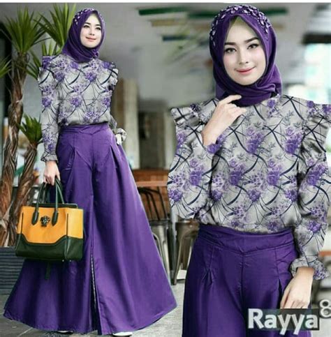 Model baju kodok wanita panjang kulot & modis | ryn fashion. Setelan Baju dan Celana Panjang Kulot Muslim Modis | RYN ...