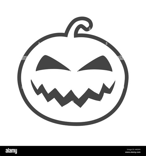 Halloween Pumpkin Outline Thin Icon Stock Vector Image And Art Alamy