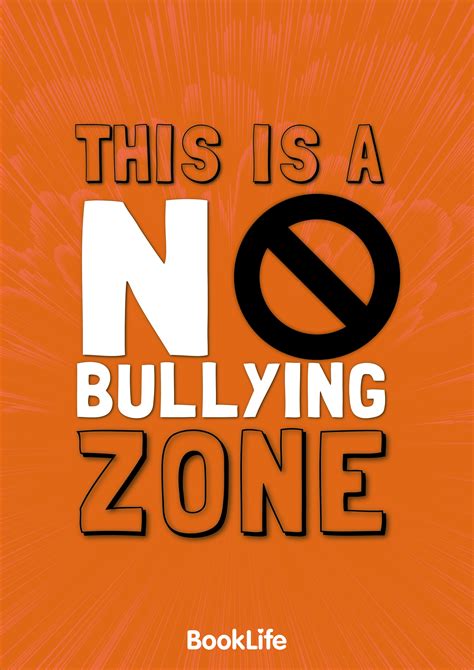 Free No Bullying Zone Poster Booklife