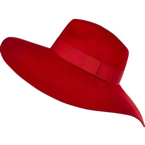 River Island Bright Red Oversized Fedora Hat Polyvore Red Fedora
